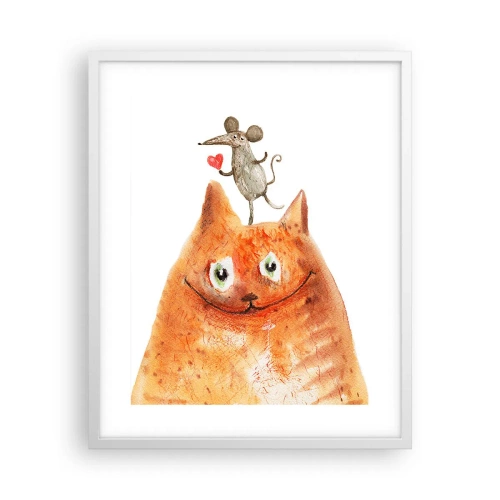 Affiche dans un cadre blanc - Poster - Amour paradoxal - 40x50 cm