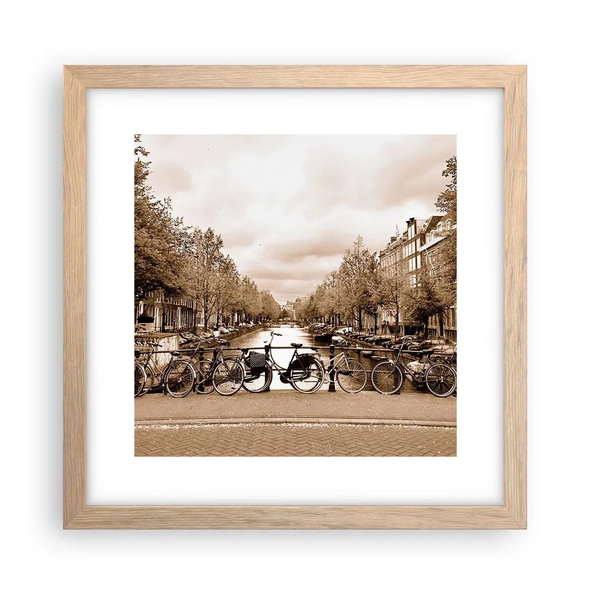 Affiche dans un chêne clair - Poster - Ambiance hollandaise - 30x30 cm