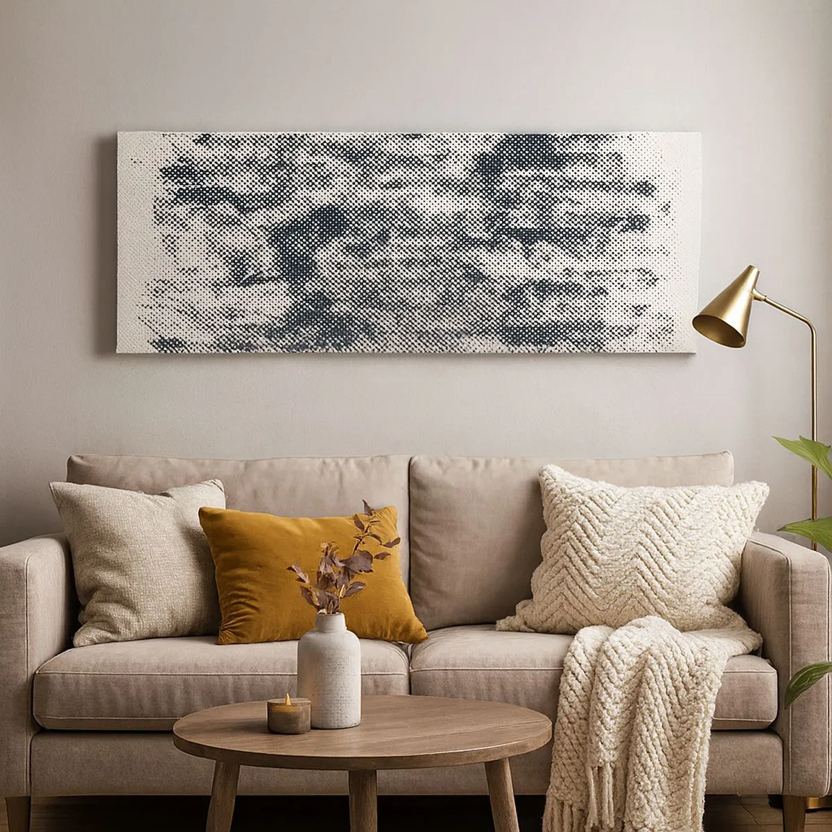 Impression sur toile - Image sur toile - Composition brumeuse - 100x40 cm