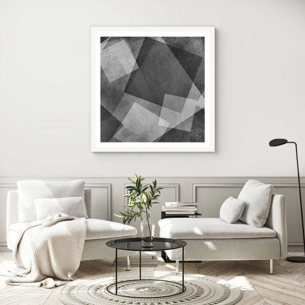 Affiche dans un cadre blanc - Poster - Le symbole éternel de durabilité et d'ordre - 40x40 cm