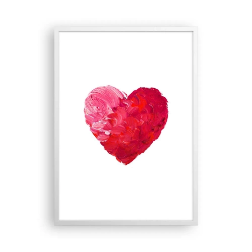 Affiche dans un cadre blanc - Poster - All you need is love - 50x70 cm