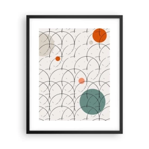 Affiche dans un cadre noir - Poster - Dans l'esprit pop art - 40x50 cm