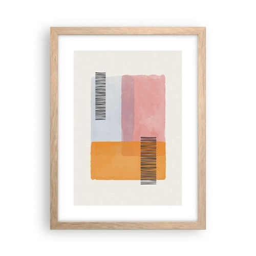 Affiche dans un chêne clair - Poster - D'un coin à l'autre - 30x40 cm