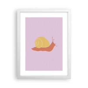 Affiche dans un cadre blanc - Poster - Il n'y a pas d'urgence - 30x40 cm