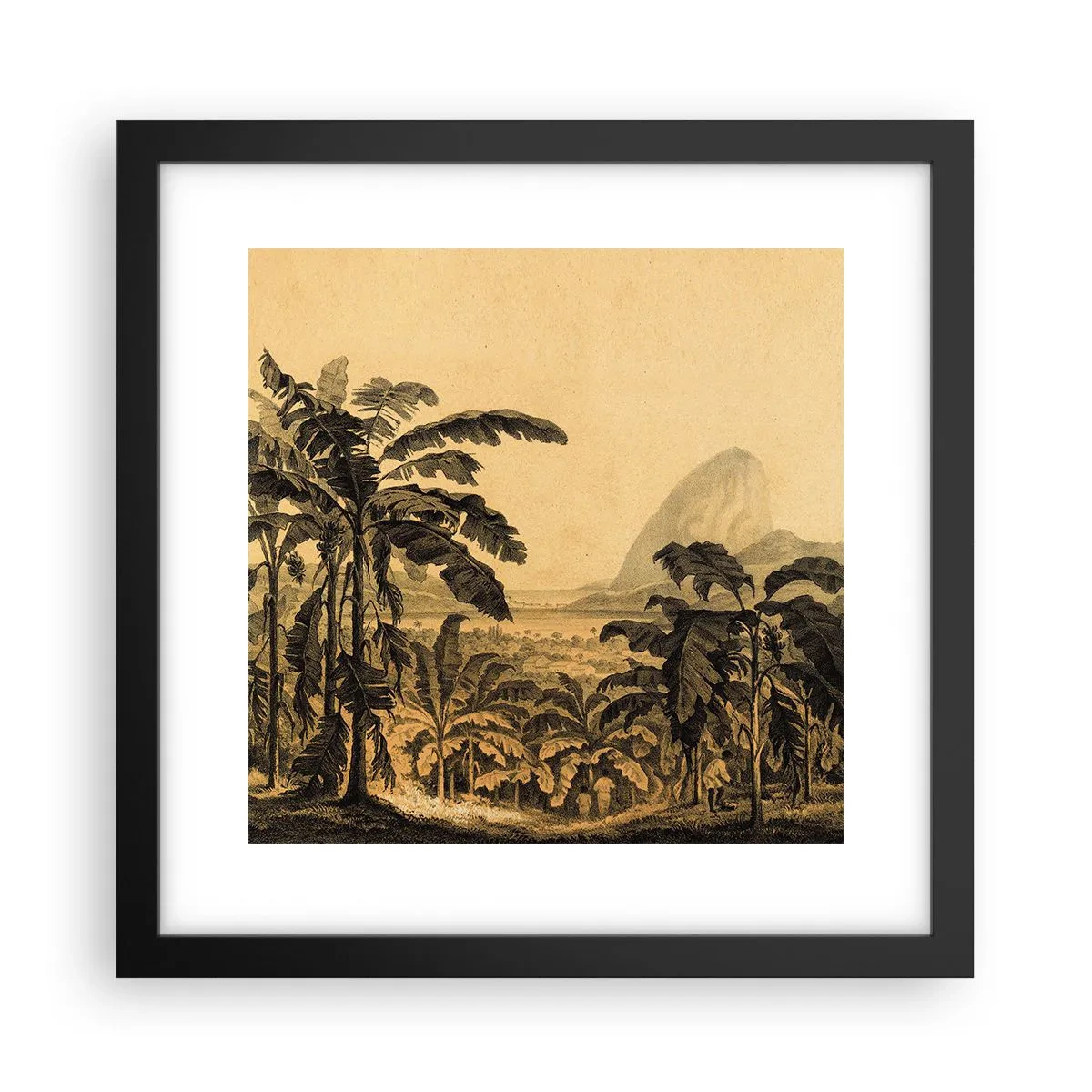 Affiche dans un cadre noir - Poster - Dans un climat colonial - 30x30 cm