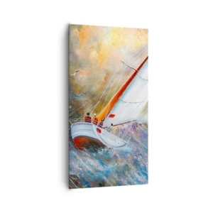 Impression sur toile - Image sur toile - Concourir sur les vagues - 65x120 cm