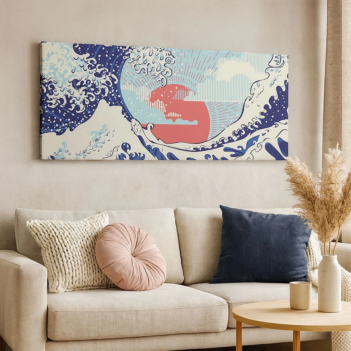 Impression sur toile - Image sur toile - D'une inspiration japonnaise - 100x40 cm