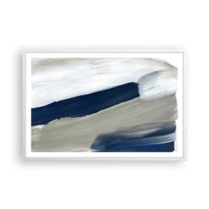 Affiche dans un cadre blanc - Poster - Rencontre avec la blancheur - 91x61 cm