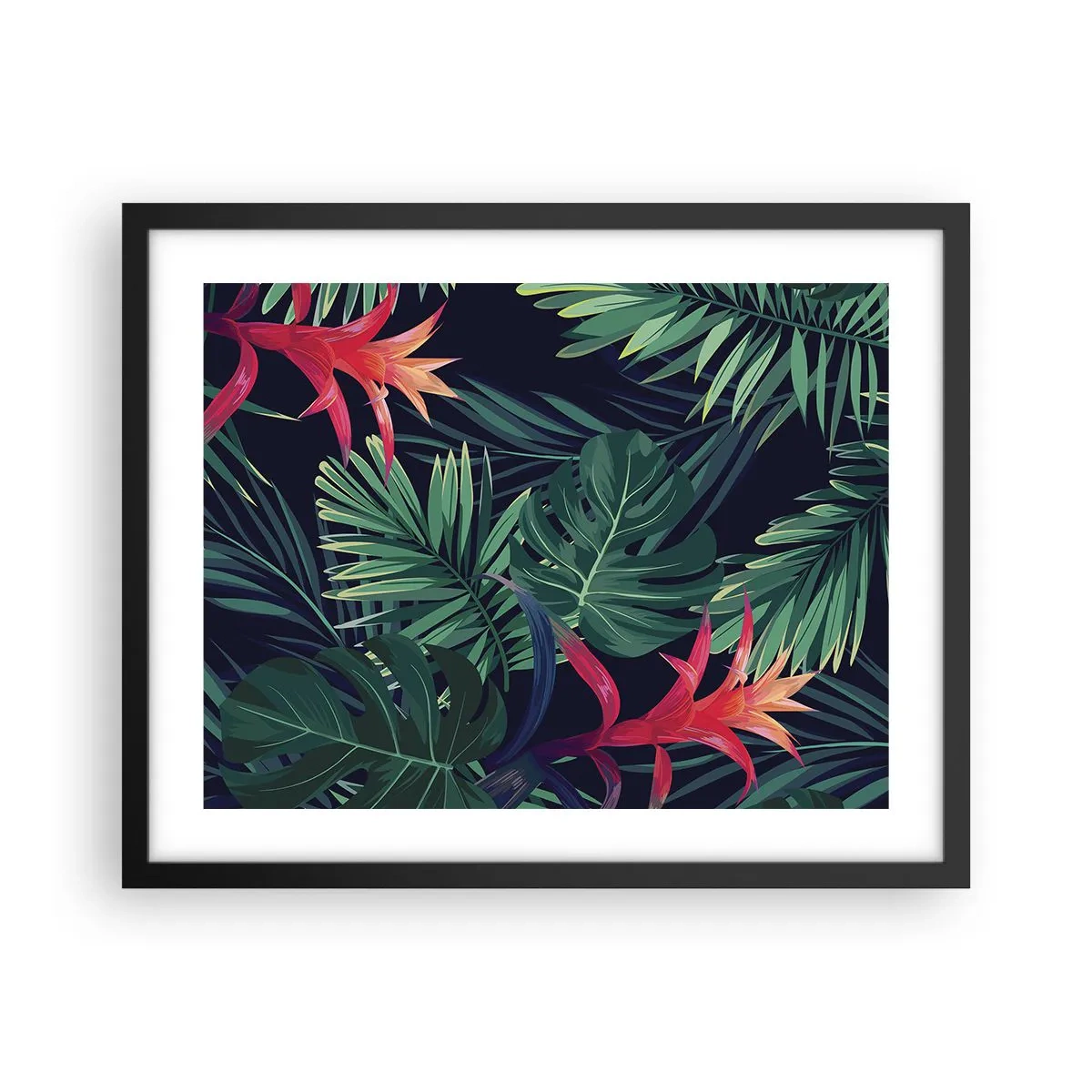 Affiche dans un cadre noir - Poster - immergé dans la nature - 50x40 cm