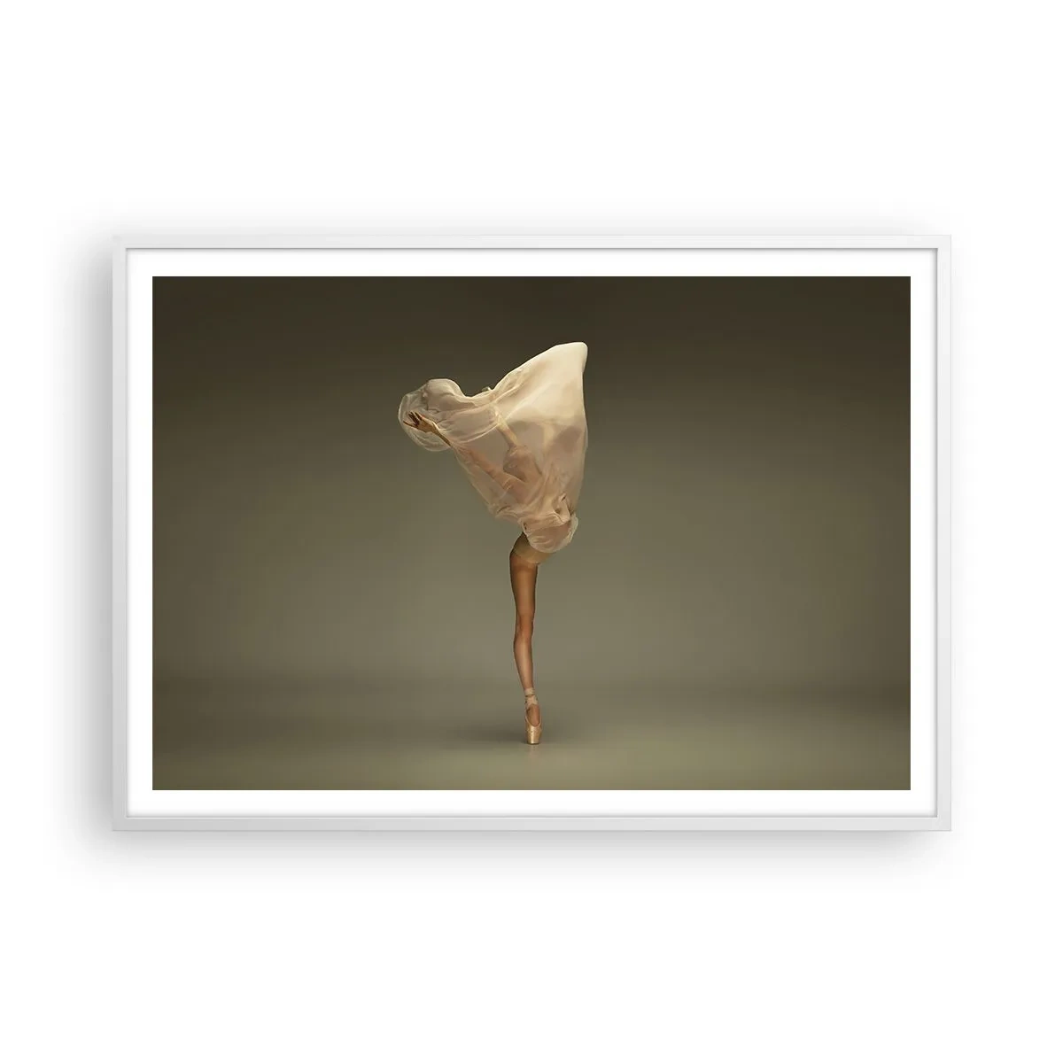 Affiche dans un cadre blanc - Poster - Il va bientôt s'envoler - 100x70 cm