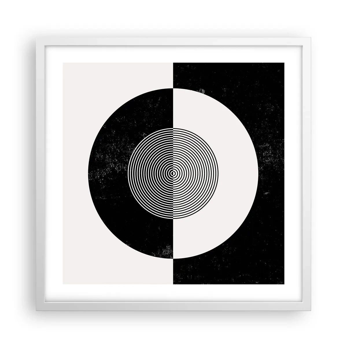 Affiche dans un cadre blanc - Poster - Harmonie de noir et blanc - 50x50 cm