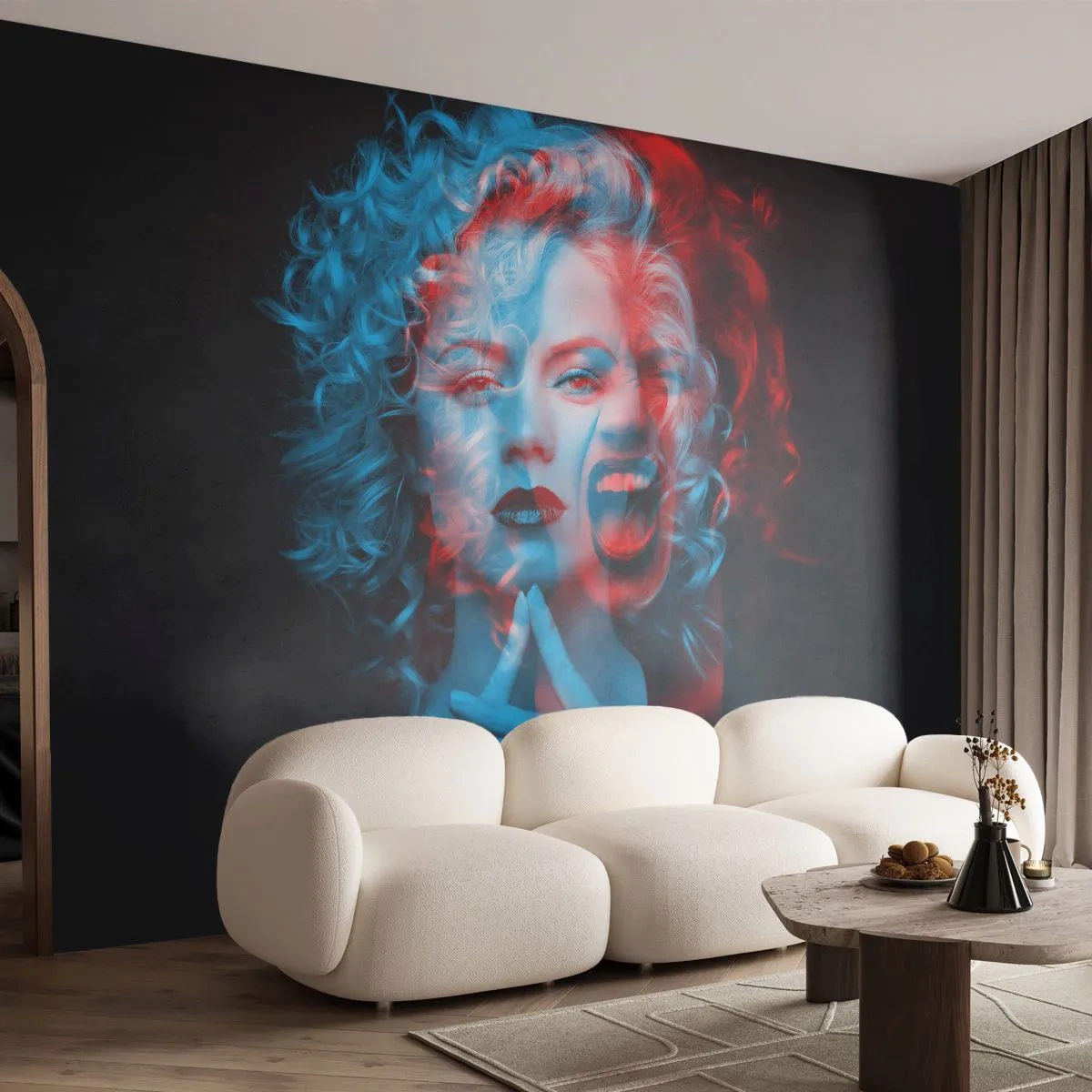 Papier Peint Photo Standard Eco - Alter ego - Abstraction, Femme, Visage de femme - 250x175 cm