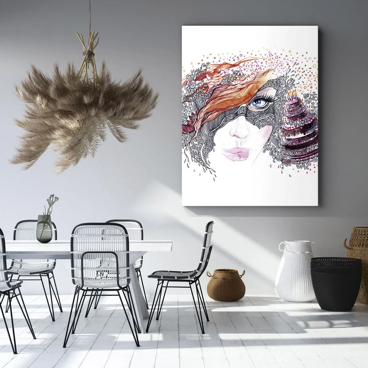 Impression sur toile - Image sur toile - Avec elle, c'est tous les jours la fête - 55x100 cm