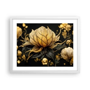 Affiche dans un cadre blanc - Poster - Fragilité subtile - 50x40 cm