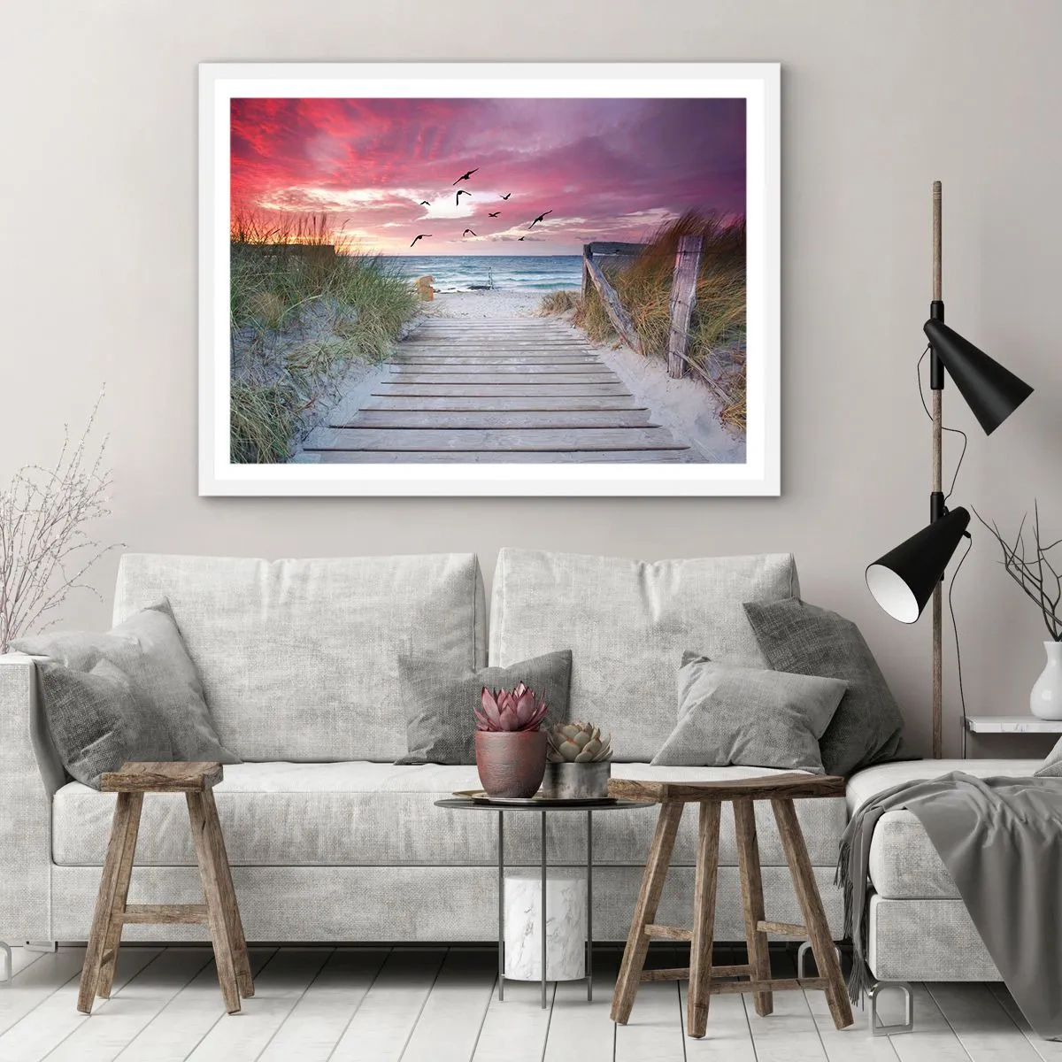 Affiche dans un cadre blanc - Poster - Impression de la Baltique - 100x70 cm