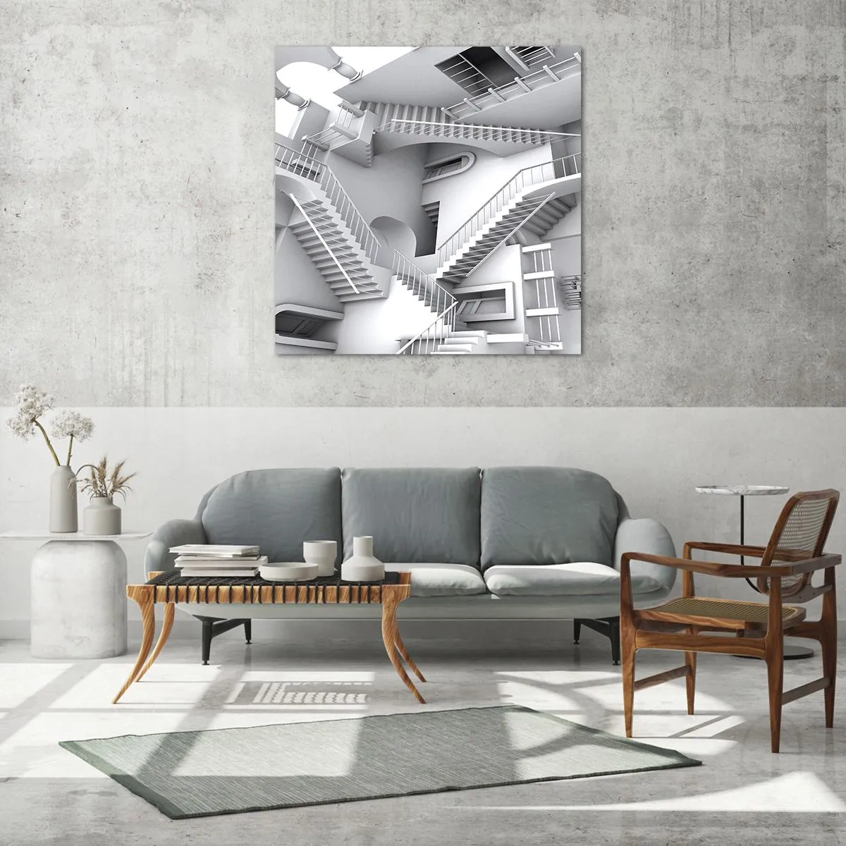 Impression sur verre - Image sur verre - Paradoxes spatiaux - 60x60 cm