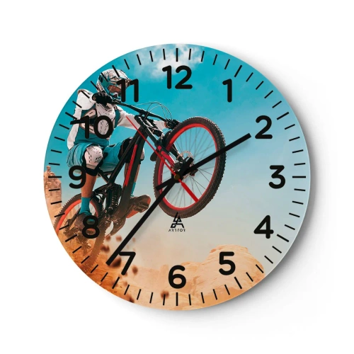 Horloge murale - Pendule murale - Démon de la folie du vélo - 30x30 cm