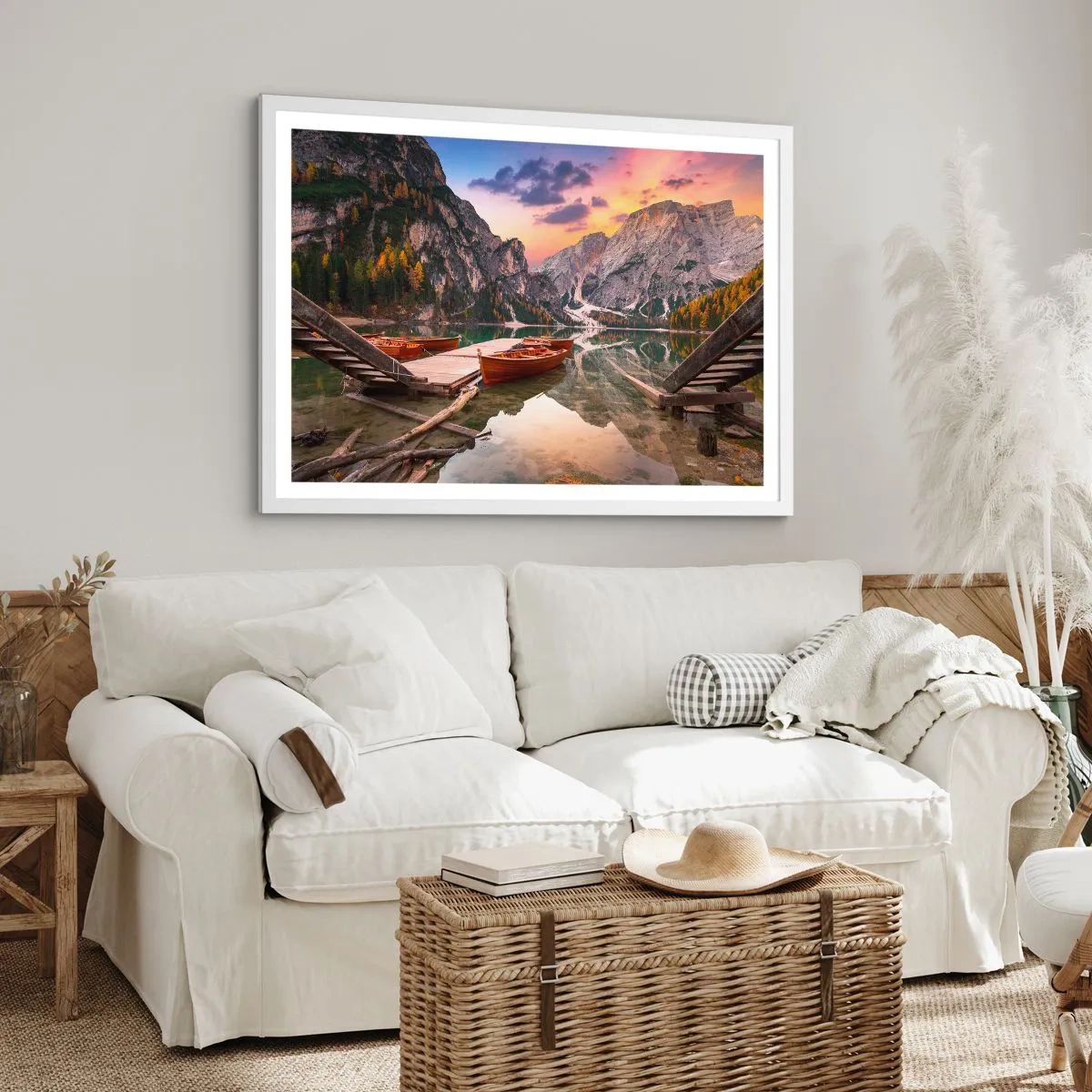 Affiche dans un cadre blanc - Poster - Promesse du jour - 100x70 cm