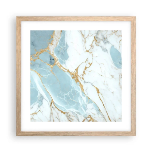 Affiche dans un chêne clair - Poster - Richesse en pierre - 40x40 cm