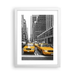 Affiche dans un cadre blanc - Poster - C'est nous qui colorons la ville - 30x40 cm