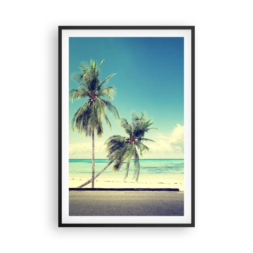 Affiche dans un cadre noir - Poster - Il est temps de commencer les vacances - 61x91 cm