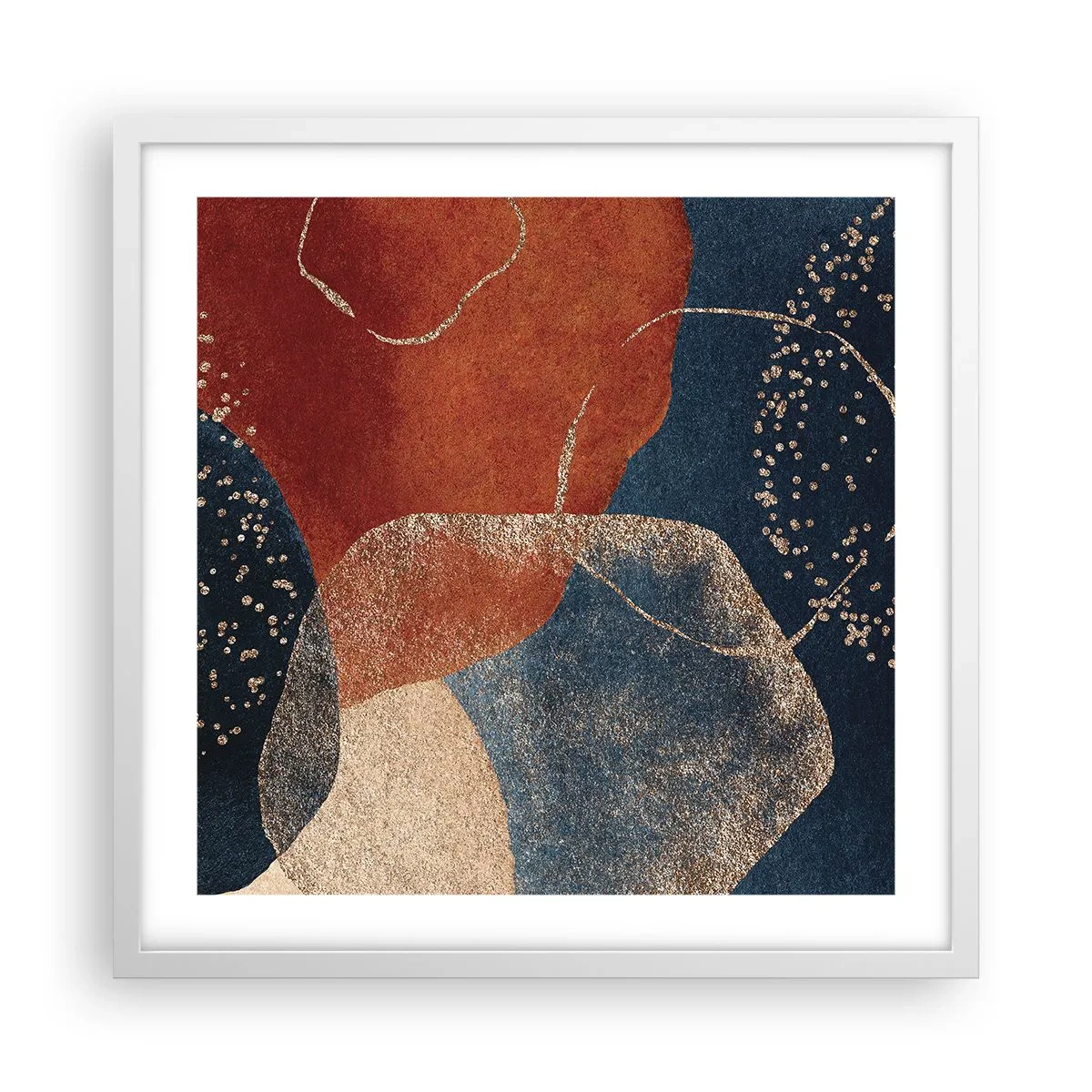 Affiche dans un cadre blanc - Poster - La légèreté de l'être - 50x50 cm