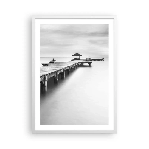 Affiche dans un cadre blanc - Poster - À l'horizon - 50x70 cm