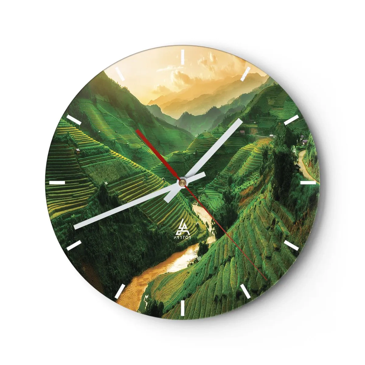 Horloge murale - Pendule murale - Vallée vietnamienne - 40x40 cm