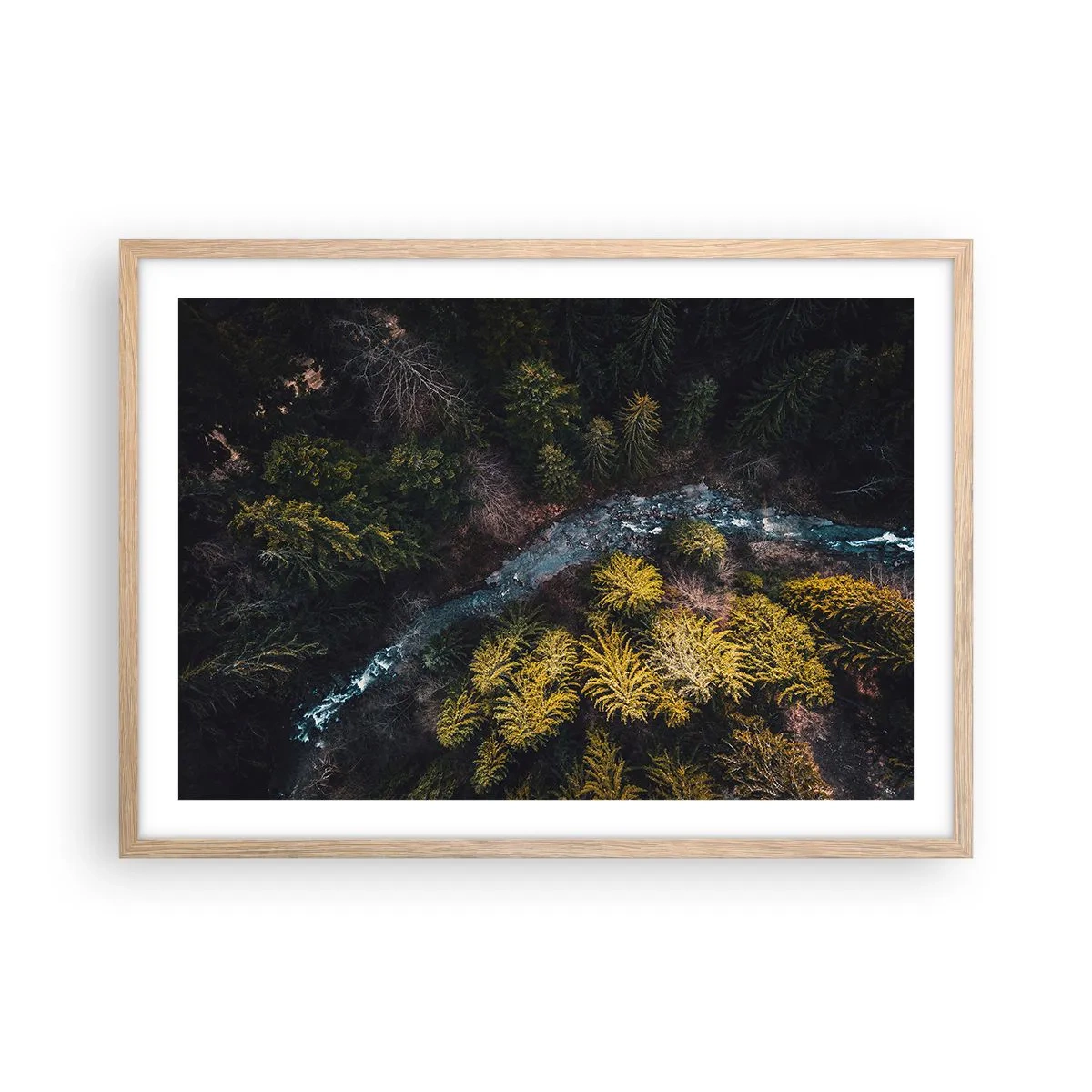 Affiche dans un chêne clair - Poster - De plus en plus vite - 70x50 cm