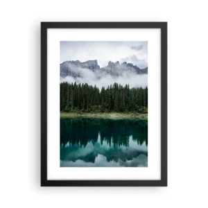 Affiche dans un cadre noir - Poster - Chut, chut, ne réveillons pas l'eau qui dort - 30x40 cm