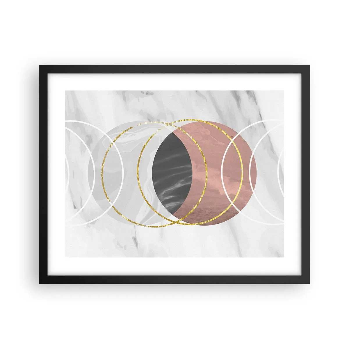 Affiche dans un cadre noir - Poster - Musique des sphères - 50x40 cm