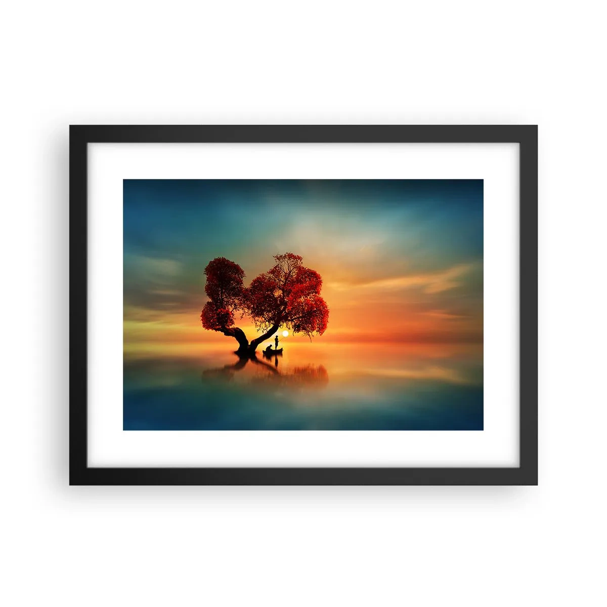 Affiche dans un cadre noir - Poster - Plénitude et éloignement sans monde - 40x30 cm