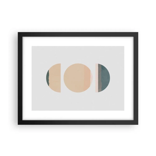 Affiche dans un cadre noir - Poster - Cercles après cercles - 40x30 cm