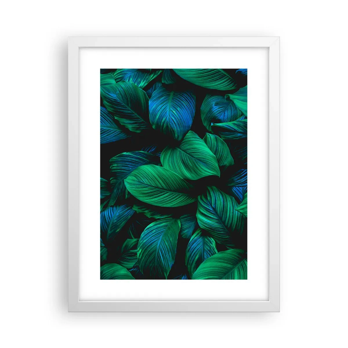 Affiche dans un cadre blanc - Poster - Dans la foule verte - 30x40 cm