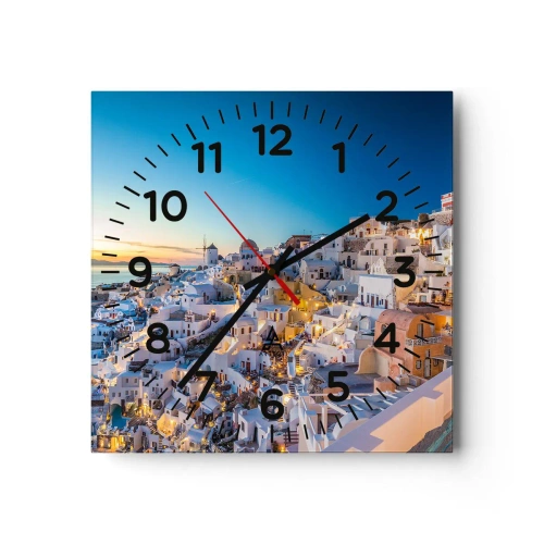 Horloge murale - Pendule murale - L'essence de la grecque - 40x40 cm