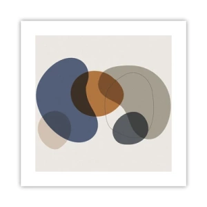 Affiche - Poster - Gouttes de couleur - 40x40 cm