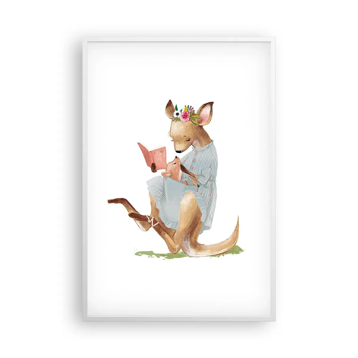 Affiche dans un cadre blanc - Poster - Lis-moi maman - 61x91 cm