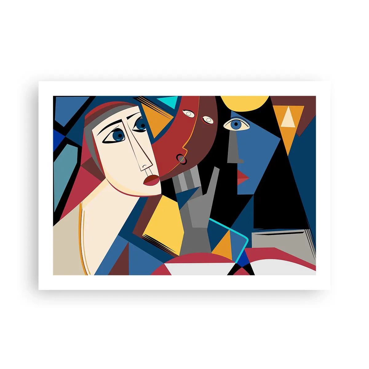 Affiche - Poster - Une conversation entre cubistes - 70x50 cm
