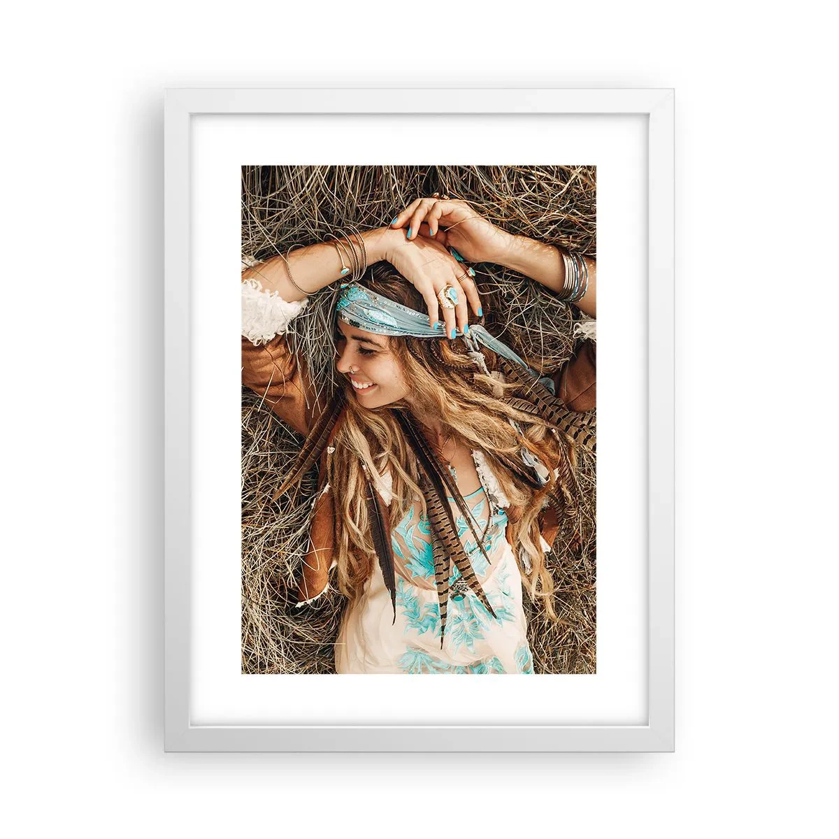 Affiche dans un cadre blanc - Poster - En route vers les années d'amour - 30x40 cm