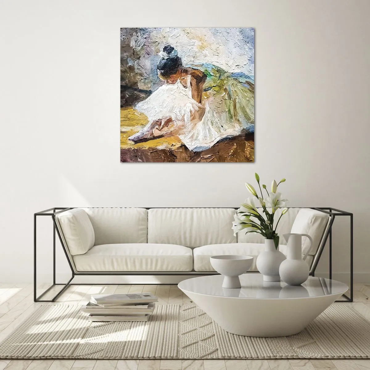 Impression sur verre - Image sur verre - D'après un tableau de Degas - 30x30 cm