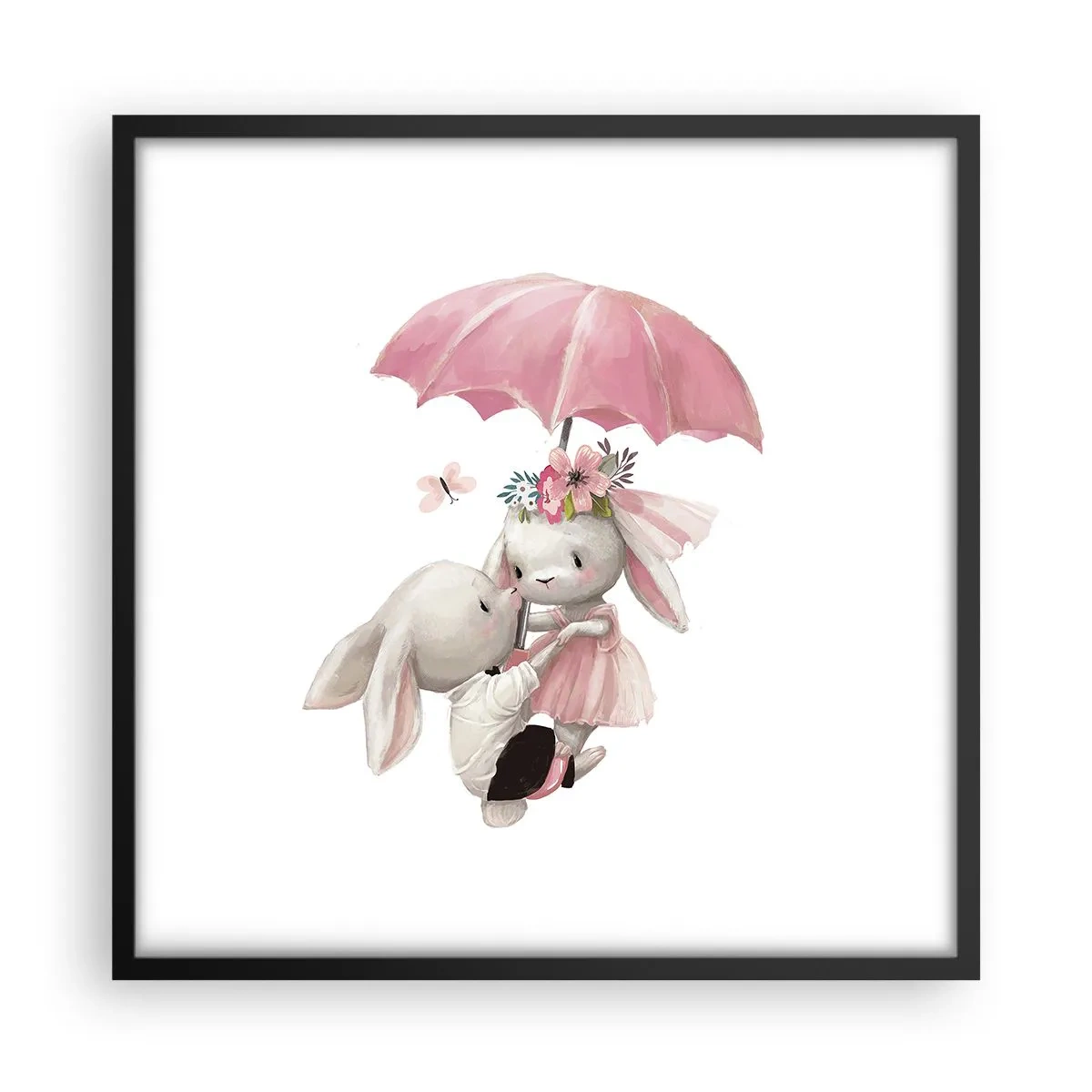 Affiche dans un cadre noir - Poster - C'est ça l'amour - 50x50 cm