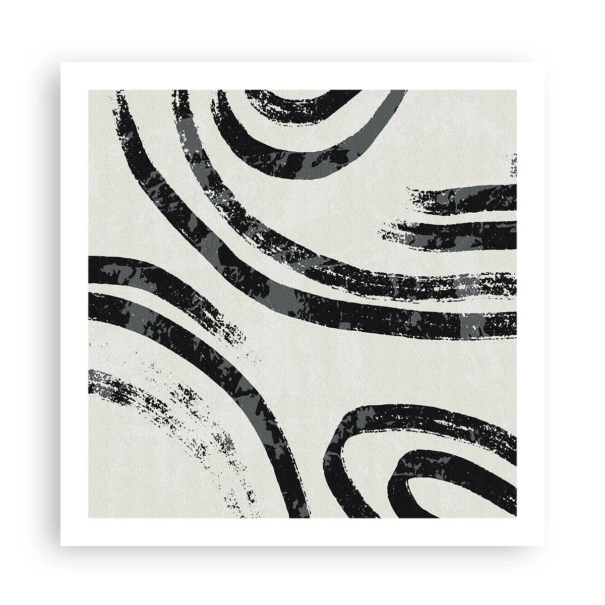 Affiche - Poster - À moitié arrêté - 60x60 cm