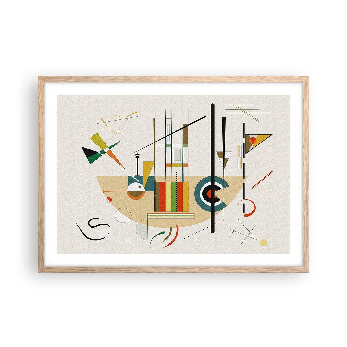 Affiche dans un chêne clair - Poster - Et le monde s’amuse - 70x50 cm