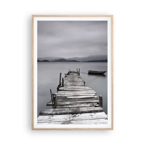 Affiche dans un chêne clair - Poster - Tu peux partir demain - 70x100 cm