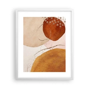 Affiche dans un cadre blanc - Poster - Rondeur et mouvement - 40x50 cm