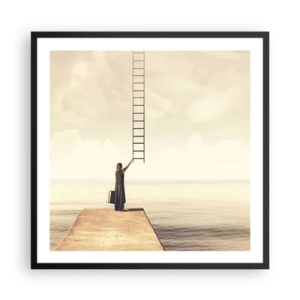 Affiche dans un cadre noir - Poster - Voyage magique - 60x60 cm