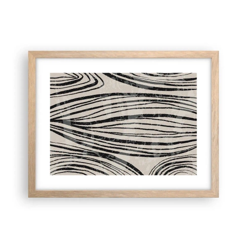 Affiche dans un chêne clair - Poster - Ligne de marécage - 40x30 cm