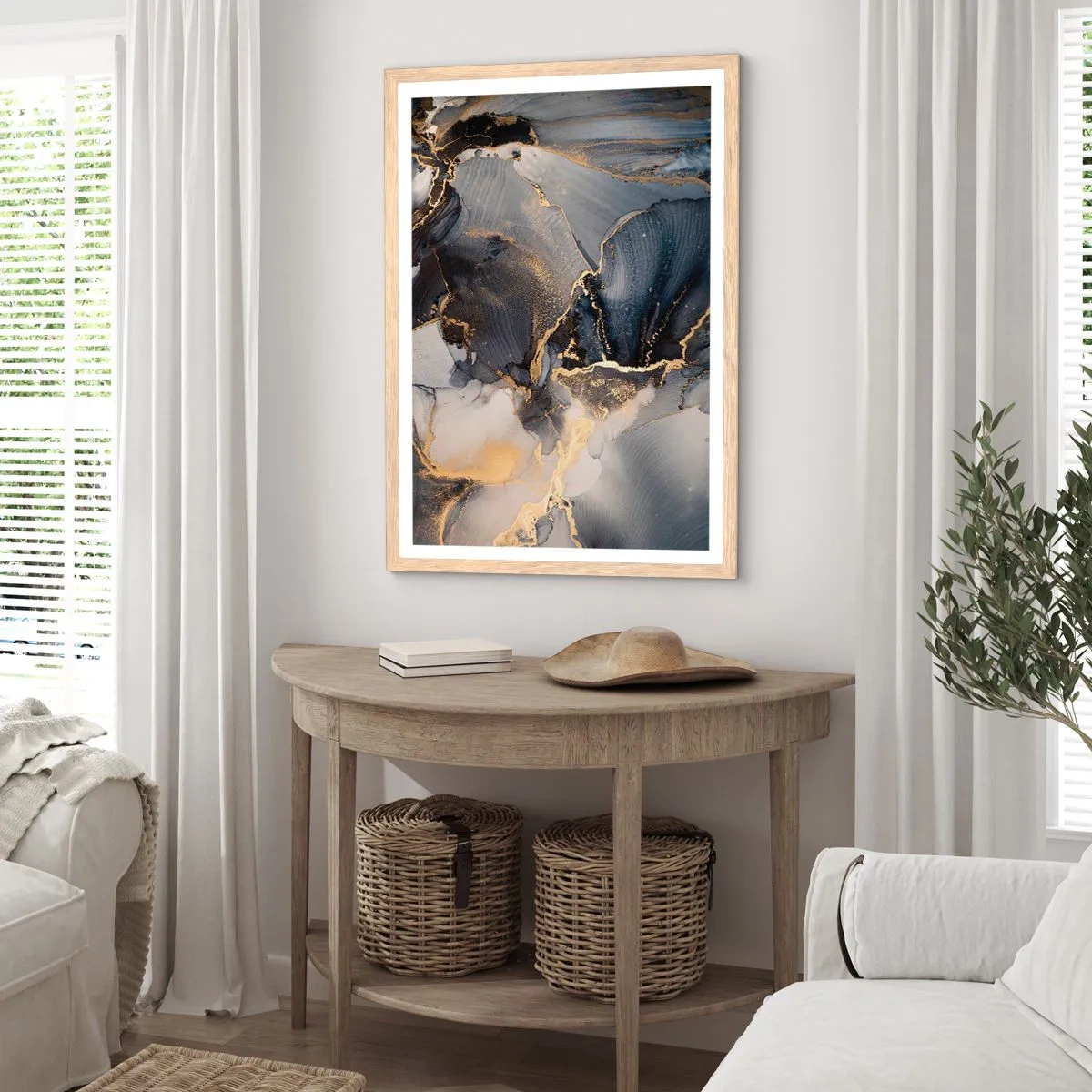 Affiche dans un chêne clair - Poster - La vie de la pierre - 30x40 cm