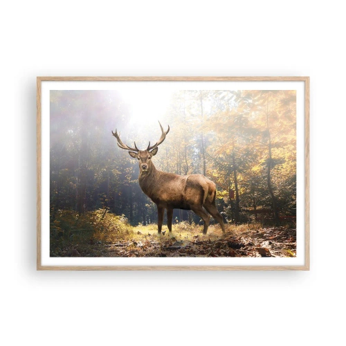 Affiche dans un chêne clair - Poster - Toute sa majesté - 100x70 cm