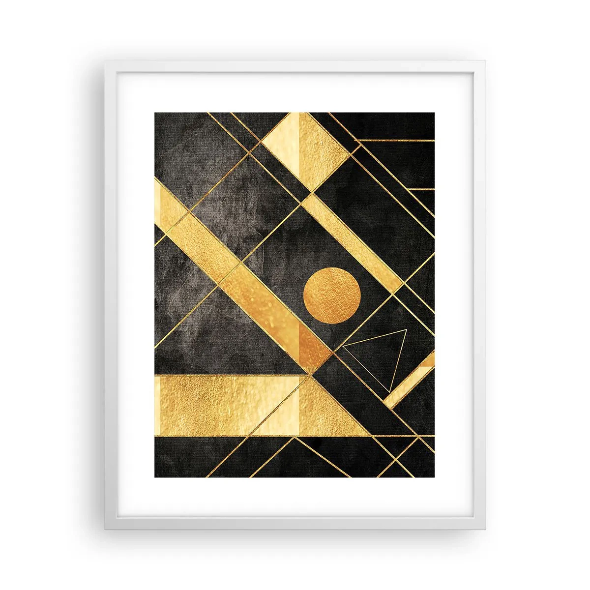 Affiche dans un cadre blanc - Poster - Soleil du désert - 40x50 cm